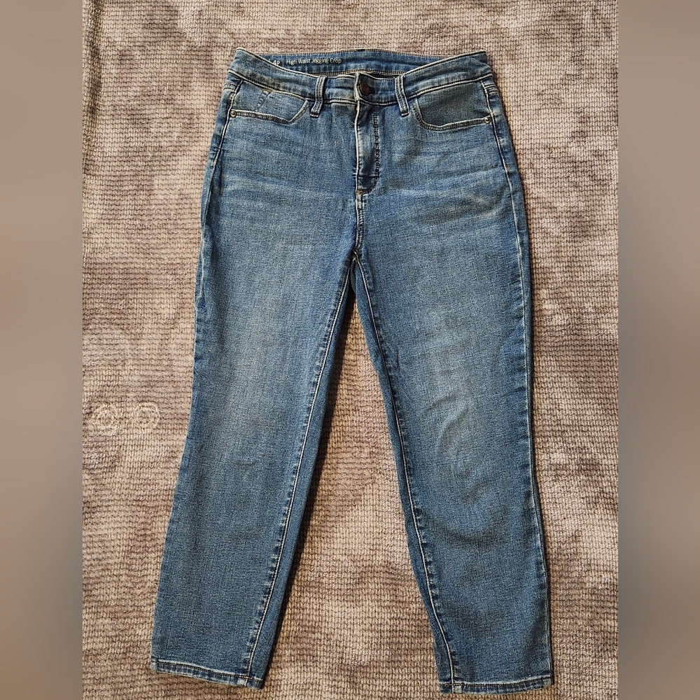 Talbots Womens Flawless High Waisted Jeggings Crop Size 4 Petite, Medium Wash